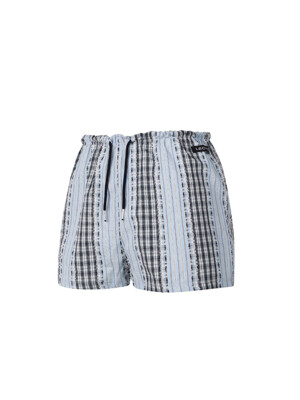 Micro Mixed String Short Pants_[Sky]