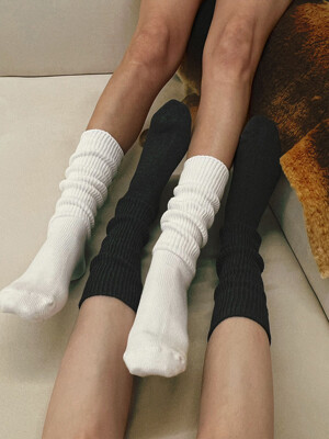mishuu somuch cotton long socks_4color