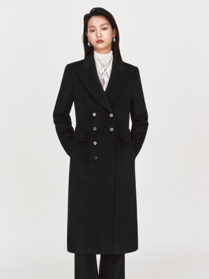 FW 울 블렌드 더블 롱 코트