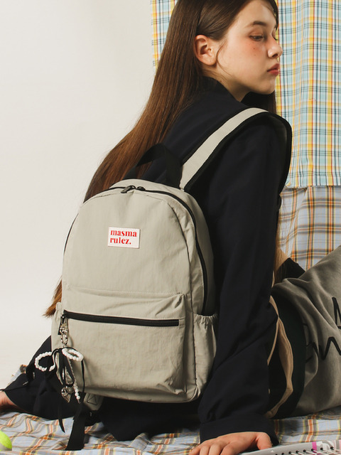 마스마룰즈]mini ver. Suede flap backpack _ Beige