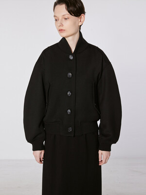 TOF TWILL VOLUME FIT JUMPER  BLACK