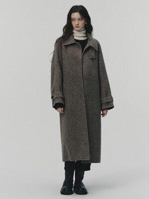 ANDY balmacaan handmade coat_BROWN