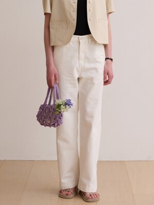 Pocket point cotton pants - Off white