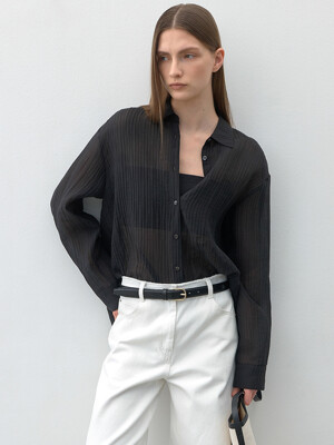 ESSENTIAL MONA PLEATS SHIRT(BL-4313)