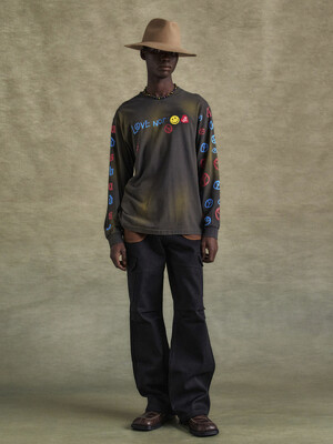 UNISEX LOVE L/S T-SHIRTS atb1254u(CHARACOAL)