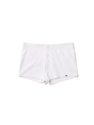Banding Button Shorts White