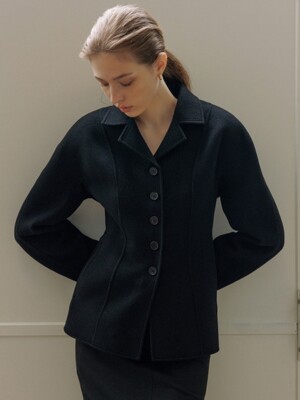 [Premium] Cashmere Hourglass Handmade Half Coat