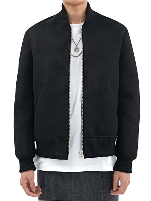 BLISH HEAVY SHEARLING BOMBER BLACK