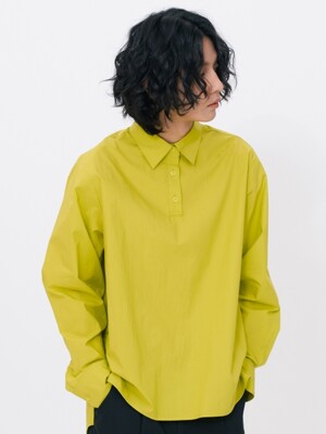 Crinkle Basic Shirts [Lime]