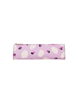 TRIANGLE PEN CASE_Lavender leopard