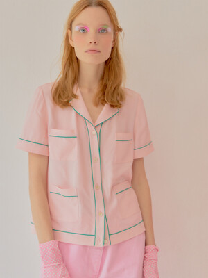 [FRONTROW X EENK] Piping Collar Blouse