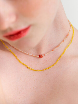yellow jade necklace (Silver 925)