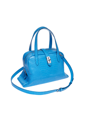 Toque tote M Crocodile Embo (토크 토트 미듐 Croco.) Sky Blue