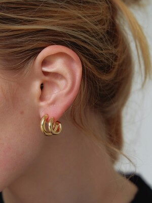 Two Line Ring Earrings