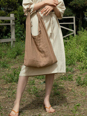 SI Linen Folk Bag_Sand brown