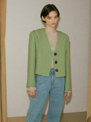 Vintage collar jacket_pea green