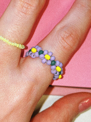 Lilac Flowers Beads Ring 비즈반지