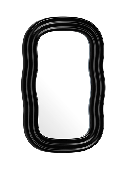 홈데코 - 커넥토리얼 (connectorial) - [배송 4-6주 소요] Wave Mirror (Black / Small)