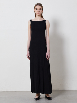 FLUID MAXI LONG DRESS_BLACK