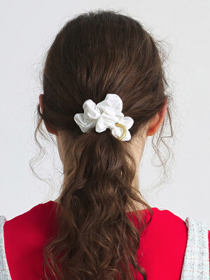 SCRUNCHIE / T VOLUME / RING / WHITE