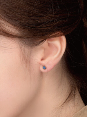 solid lapis earrings