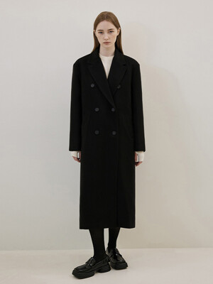 Wool Maxi Coat [Black]