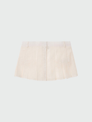 XIES Layered Pleats Skirt Belt - Ivory