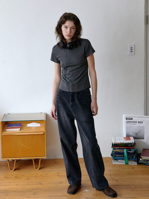 팬츠,데님 - 브렌다브렌든 서울 (BRENDABRENDEN SEOUL) - brenda loosefit denim - black