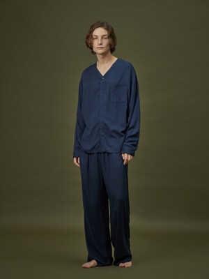 COZY PAJAMA SET_soft navy