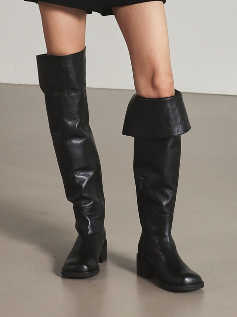 ブーツその他 TWVP FEI KNEEHIGH BOOTS FEI knee high boots 22F03BK 트윗비피]FEI KNEE-HIGH BOOTS 22F03BK 페이 니하이 부츠