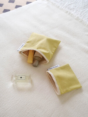 Square Color Pouch_Lemon(2size)