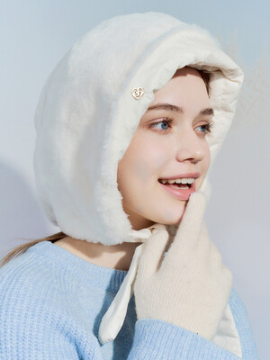 polor heart reversible hat_white