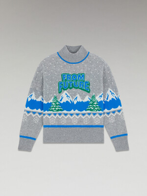 Snow mountain From future stand collar sweater