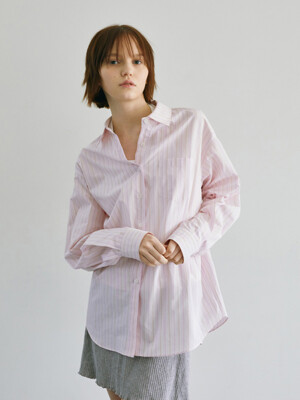 Amelie stripe Shirt _ pink