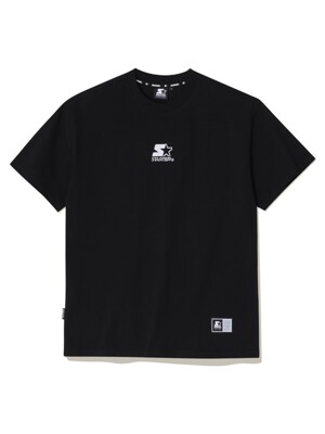 스타 자수 반소매 티셔츠 (블랙) SA232ISS03_BLK