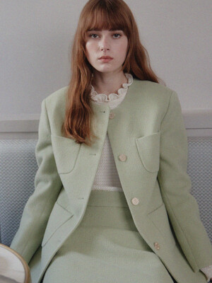 Signature Classic Wool Line Jacket - Mint