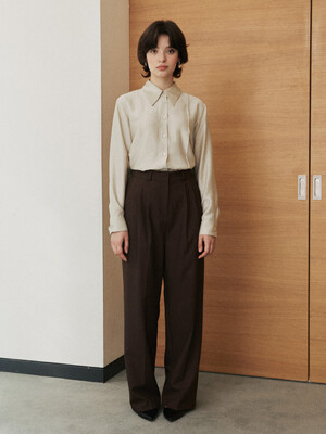 SEMI WIDE SLACKS_BROWN