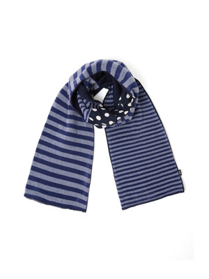Patchwork muffler_navy
