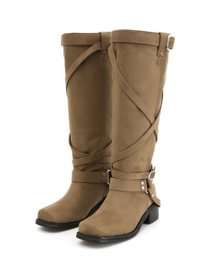 MULTI SUEDE BOOTS (BEIGE)