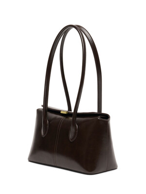 Shave shoulder Bag [Glossy DEEP BROWN]