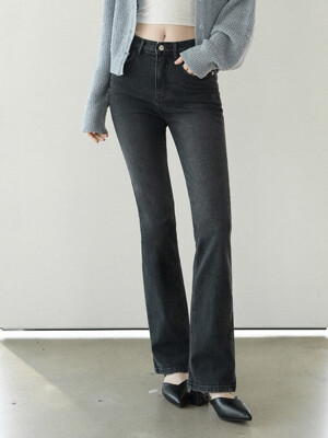 [-6cm 숏버전 추가] W52 LONG SEMI BOOTS CUT DENIM PANTS_BLACK