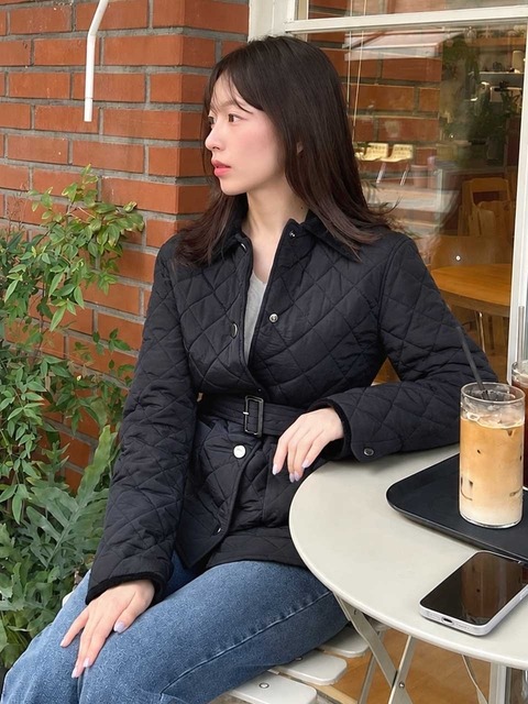 잇미샤 [단독][유영PICK] 잇미샤 벨티드 퀼팅 자켓 ITPAZJK430