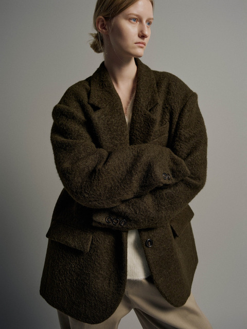 파사드패턴 라마울 블레이저 코트_khaki