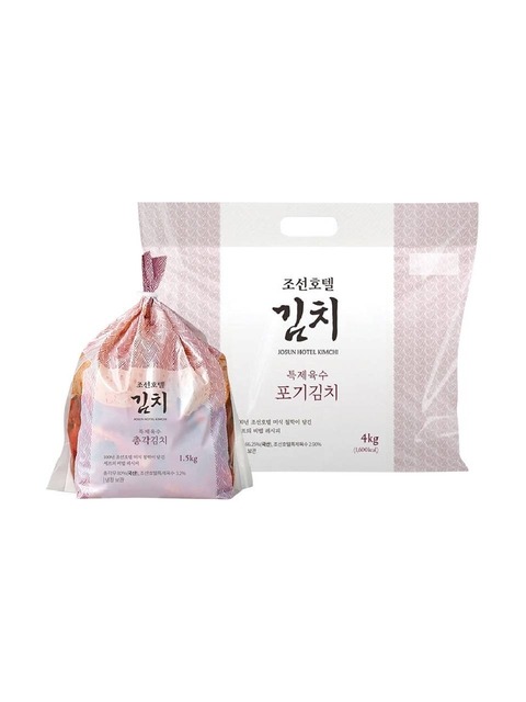 신세계푸드 조선호텔 특제육수 포기김치 4kg + 총각김치 1.5kg