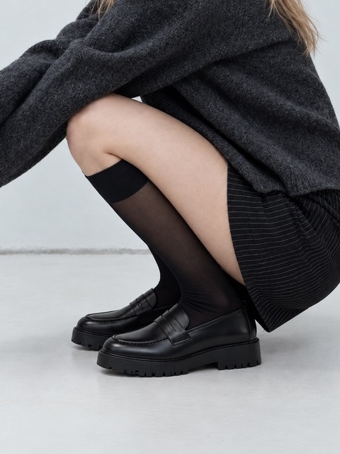 아우프트릿 Bold Loafer Shoes (TSF A691) - BLACK