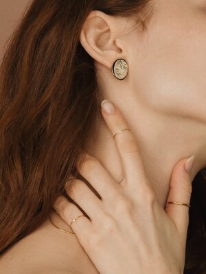dendrite pebble earrings