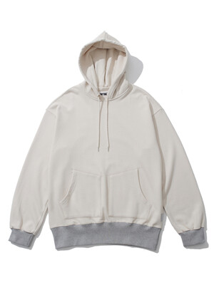 AFTER DOUBLE SWEAT HOODIE BEIGE