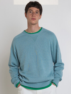 [Men] Bamboo Wholegarment Knit Top (Jade)