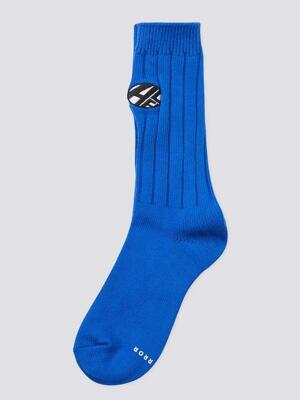 Distort logo socks Blue