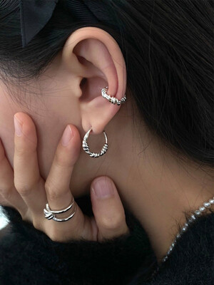 [단독]Rope twist ear-cuff,earring